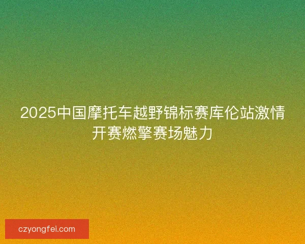 2025中国摩托车越野锦标赛库伦站激情开赛燃擎赛场魅力 2025中国摩托车越野锦标赛库伦站激情开赛燃擎赛场魅力